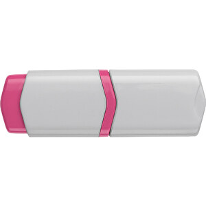 Textmarker Mini , weiß / rosé, ABS, 7,50cm x 1,30cm x 2,50cm (Länge x Höhe x Breite)