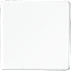 Magnet 'Quadrat' , weiß, Kunststoff, 4,20cm x 0,70cm x 4,20cm (Länge x Höhe x Breite)