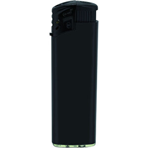 TOM® EB-54 Turbo 06 Elektronik-Feuerzeug , Tom, vollfarbe schwarz, AS/ABS, 1,30cm x 8,27cm x 2,68cm (Länge x Höhe x Breite)
