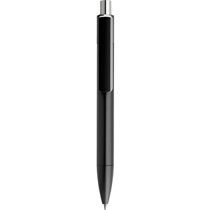 Prodir DS4 PMM Push Kugelschreiber , Prodir, schwarz-silber poliert, Kunststoff, 14,10cm x 1,40cm (Länge x Breite)
