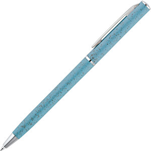 DEVIN. Kugelschreiber Mit Weizenstrohfaser Und ABS , hellblau, Paglia di grano. ABS. Metallo, 