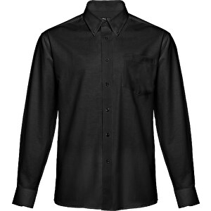 THC TOKYO. Herren Oxford Hemd , schwarz, Baumwolle und Polyester, XXL, 81,00cm x 0,32cm x 67,00cm (Länge x Höhe x Breite)