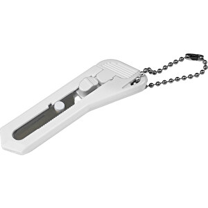 Kleines Cuttermesser Cut-it , weiss, ABS, Stahl, 7,70cm x 0,70cm x 2,40cm (Länge x Höhe x Breite)