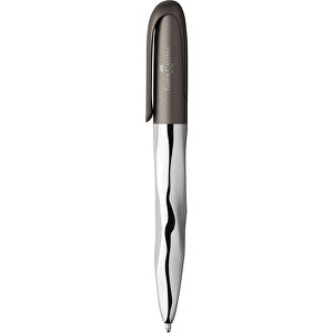 N'ice Pen Metallic Grau Drehkugelschreiber , Faber-Castell, grau, Kunststoff, Metall, 13,00cm x 1,50cm x 1,50cm (Länge x Höhe x Breite)