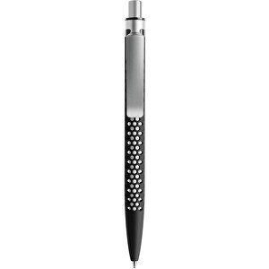 Prodir QS40 Soft Touch PRS Push Kugelschreiber , Prodir, schwarz/silber satiniert, Kunststoff/Metall, 14,10cm x 1,60cm (Länge x Breite)