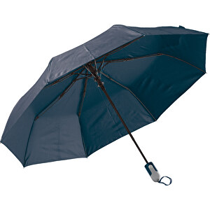 Zusammenfaltbarer 21” Regenschirm Mit Automatischer Öffnung , dunkelblau, Polyester Pongee, 32,50cm x 7,00cm x 7,00cm (Länge x Höhe x Breite)