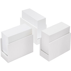 Zettelbox 'Zeta' , weiß, PS+PAP, 10,00cm x 9,60cm x 4,50cm (Länge x Höhe x Breite)