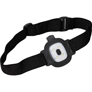 Beanie-Strickmütze Mit Herausnehmbarem LED-Licht Und Stirnband , schwarz, Acryl/ABS, 5,90cm x 5,10cm x 5,90cm (Länge x Höhe x Breite)