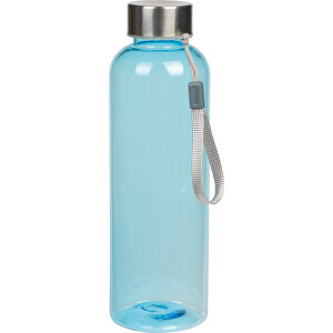 Trinkflasche PLAINLY , blau, Kunststoff / Edelstahl / Nylon, 21,00cm (Höhe)