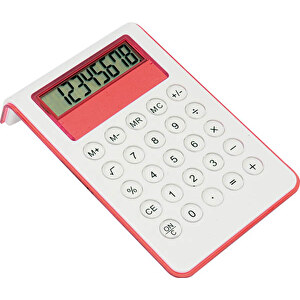 Taschenrechner MYD , rot, ABS, 10,50cm x 3,50cm x 16,50cm (Länge x Höhe x Breite)