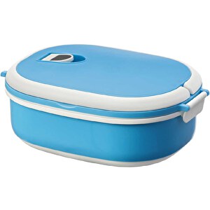 Spiga Lunchbox 750 Ml , blau, weiß, PP Kunststoff, Thermoplastischer Gummi Kunststoff, 20,00cm x 8,00cm x 14,70cm (Länge x Höhe x Breite)