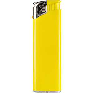 GO Kommerz Piezo Feuerzeug , gelb, Kunststoff, 8,00cm x 1,00cm x 2,55cm (Länge x Höhe x Breite)