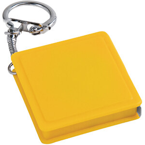 ASHLEY. Schlüsselanhänger Mit Maßband , gelb, Kunststoff, 9,00cm (Höhe)
