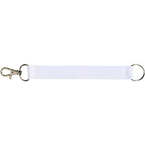 Mini Vollfarbig Bedrucktes Schlüsselband , weiß, Polyester, 31,00cm x 1,00cm (Länge x Breite)