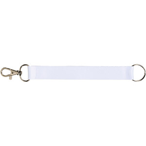 Minik Komplett Farbiges Mini-Trageband/-Schlüsselanhänger , weiss, Polyester, 31,00cm x 1,00cm (Länge x Breite)