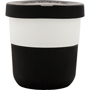 PLA Cup Coffee-To-Go 280ml , schwarz, PLA, Silikon, 8,60cm (Höhe)