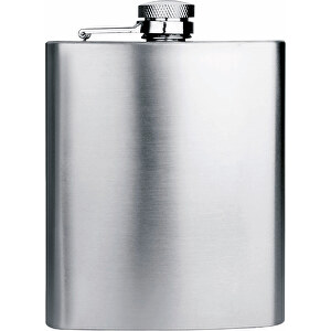 Slimmy Flask , silber matt, Metall, 12,00cm x 2,00cm x 9,00cm (Länge x Höhe x Breite)
