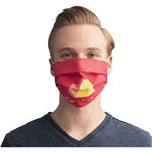 Wiederverwendbare Sublimations-Maske Mit Elastischen Bändern , weiß, 88% Polyester, 12% Nylon, 20,00cm x 9,00cm (Länge x Höhe)