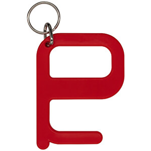 Hygiene Schlüssel , rot, 98% ABS-Kunststoff, 2% Antibacterial additive, 6,80cm x 0,30cm x 5,20cm (Länge x Höhe x Breite)