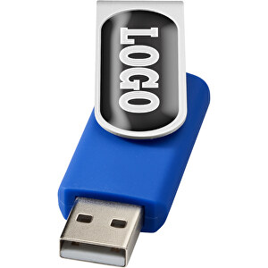 Rotate Doming USB-Stick , royalblau MB , 32 GB , Kunststoff, Aluminium MB , 5,80cm x 1,90cm x 1,00cm (Länge x Höhe x Breite)