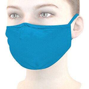 Mund-Nasen-Maske Deluxe , hellblau, Polyester, 21,00cm x 12,00cm (Länge x Breite)