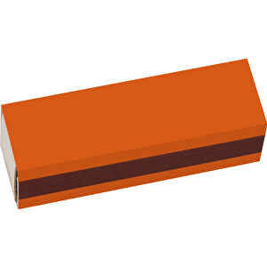 Streichholzschachtel 5,6 X 1,7 X 1,7 Cm , orange/weiß, Holz, Karton, 5,60cm x 1,70cm x 1,70cm (Länge x Höhe x Breite)