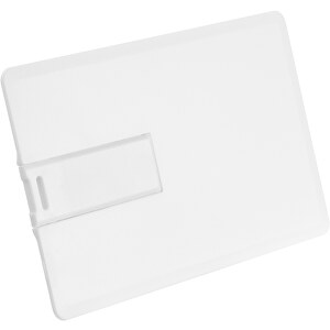 USB-Stick CARD Push 128GB Mit Verpackung , Promo Effects MB , weiß MB , 131 GB , Kunststoff MB , 3 - 10 MB/s MB , 8,40cm x 0,20cm x 5,20cm (Länge x Höhe x Breite)