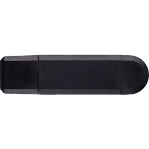 USB Kartenlesegerät , schwarz, ABS, 8,00cm x 0,90cm x 2,70cm (Länge x Höhe x Breite)