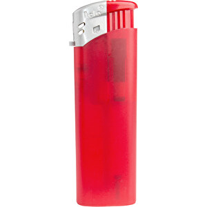 Nola 9 Elektronik Feuerzeug, Nachfüllbar , frosty matt rot, Kunststoff, 8,20cm x 1,05cm x 2,42cm (Länge x Höhe x Breite)