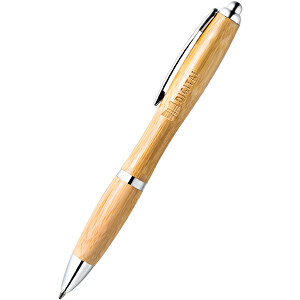 Kugelschreiber CLIC CLAC-SALTILLO , ClicClac, braun/hellbraun, Bambus, Kunststoff, 140,00cm x 13,00cm x 13,00cm (Länge x Höhe x Breite)