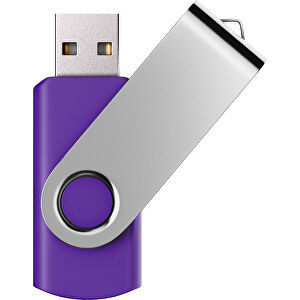 USB-Stick SWING Color 2.0 2 GB , Promo Effects MB , violet / silber MB , 2 GB , Kunststoff/ Aluminium MB , 5,70cm x 1,00cm x 1,90cm (Länge x Höhe x Breite)