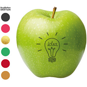 LogoFrucht Apfel 'Brainstorming' Grün , grün, 7,50cm (Höhe)