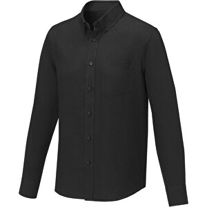 Pollux Herrenhemd Mit Langen Ärmeln , schwarz, Oxford-Gewebe 55% Baumwolle, 45% Polyester, 130 g/m2, S, 