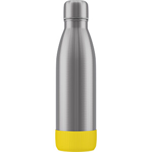 Thermoflasche RETUMBLER-NIZZA CORPORATE , Retumbler, silber, gelb, Edelstahl, Kunststoff, 26,50cm (Höhe)