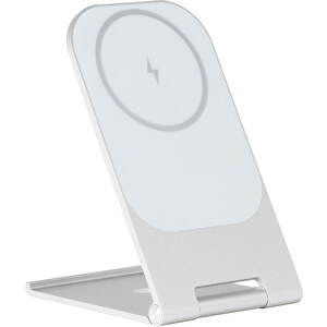 Smartphone Ladeständer Mit Magsafe® - Technologie , silber, Aliminium, 12,80cm x 0,85cm x 7,00cm (Länge x Höhe x Breite)