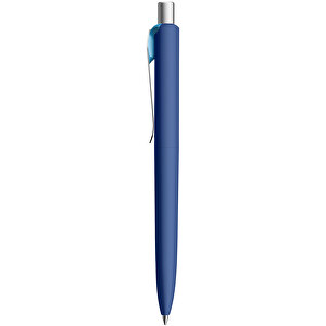 Prodir DS8 PSR Push Kugelschreiber , Prodir, klassikblau / silber satiniert / cyan, Kunststoff/Metall, 14,10cm x 1,50cm (Länge x Breite)