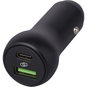Pilot Duales 55W USB-C/USB-A Autoladegerät , schwarz, Aluminium, ABS Kunststoff, 2,90cm x 6,90cm x 2,90cm (Länge x Höhe x Breite)