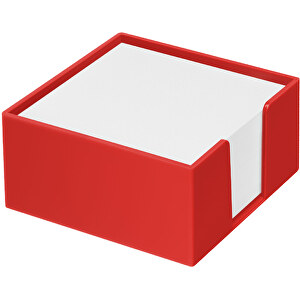 Zettelbox 'Lambda' , rot, PS+PAP, 1,05cm x 0,50cm x 1,05cm (Länge x Höhe x Breite)