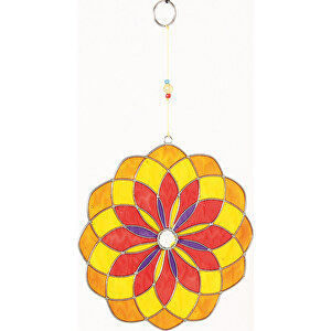 Suncatcher Mandala, Gelb/rot , , 0,50cm (Höhe)
