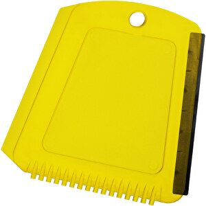 Eiskratzer 'Alpha' , gelb-transparent, PS+TPE, 12,00cm x 0,40cm x 12,00cm (Länge x Höhe x Breite)