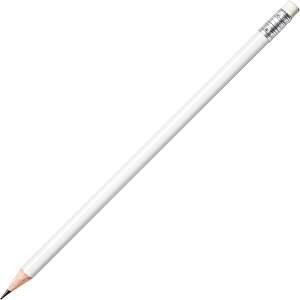 STAEDTLER Bleistift Rund Mit Radiertip , Staedtler, weiß, Holz, 18,70cm x 0,80cm x 0,80cm (Länge x Höhe x Breite)