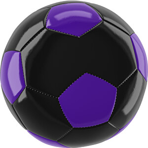 Fußball Gold 30-Panel-Promotionball - Individuell Bedruckt , schwarz / violett, PU/PVC, 3-lagig, 