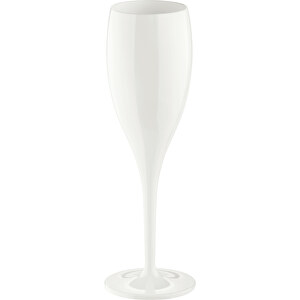 CHEERS No. 1 Sektglas , Koziol, cotton white, Koziol Superglas, 6,80cm x 19,10cm x 6,80cm (Länge x Höhe x Breite)