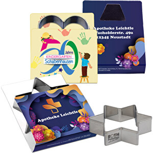 Backförmchen Single-Pack - Weihnachten - Elch 4/4-c, Lasergravur , individuell, Papier, Edelstahl, 7,50cm x 1,50cm x 6,00cm (Länge x Höhe x Breite)