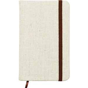 Notebook , beige, Canvas, 14,00cm x 1,50cm x 9,00cm (Länge x Höhe x Breite)
