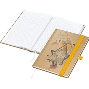 Notizbuch Match-Book White Bestseller A4 Natura Braun-individuell, Gelb , braun, gelb, 29,70cm x 21,00cm (Länge x Breite)