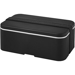 MIYO Lunchbox , schwarz / schwarz, PP Kunststoff, 18,00cm x 6,00cm x 11,00cm (Länge x Höhe x Breite)