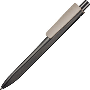 Kugelschreiber RIDGE SCHWARZ RECYCLED , Ritter-Pen, schwarz recycled/sienna recycled, ABS-Kunststoff, 141,00cm (Länge)