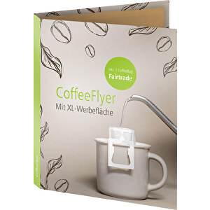 CoffeeFlyer - Fairtrade - Naturbraun , braun, Papier, 13,50cm x 1,00cm x 11,00cm (Länge x Höhe x Breite)
