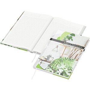 Notizbuch Note-Book Green+blue A5, Natura Recycling , individuell, Recyclingpapier, 21,00cm x 14,80cm (Länge x Breite)